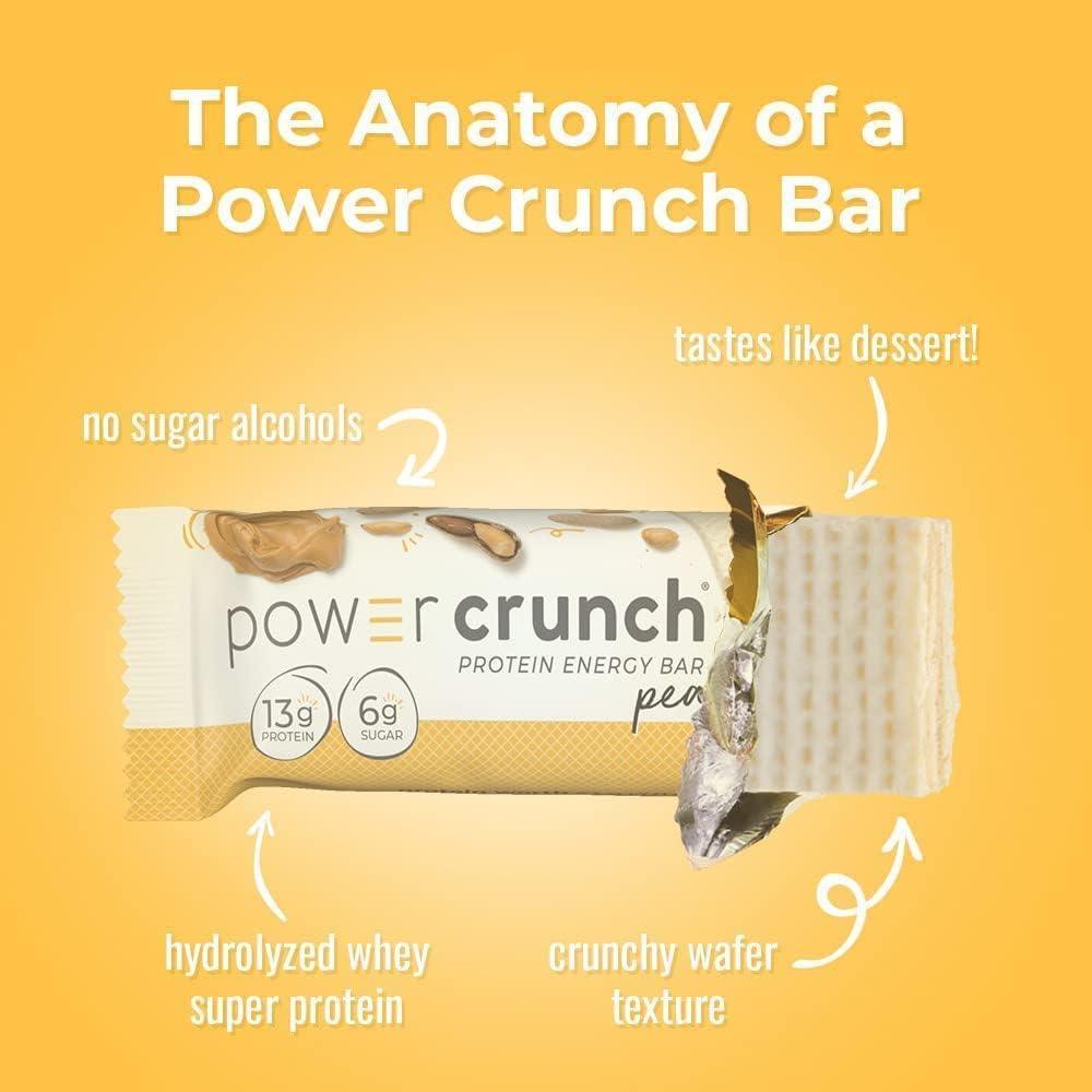 Barrita de Proteína Power Crunch Energy   Crema Peanut Butter