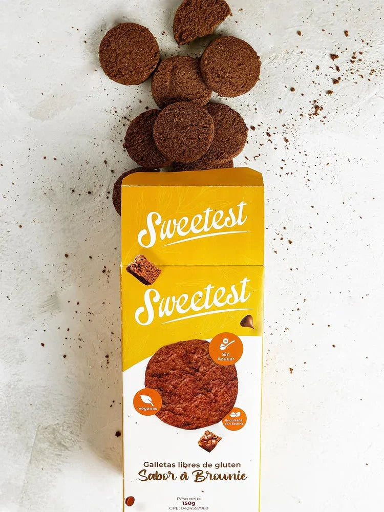 GALLETA SWEETEST COOKIE SABOR A BROWNIE 150 G