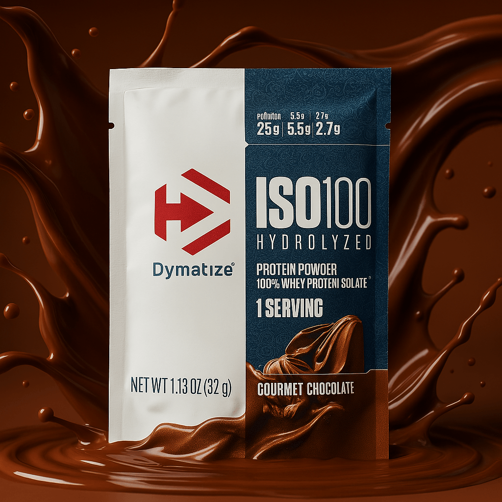 Proteína Dymatize ISO 100 Gourmet Chocolate Sobre individual