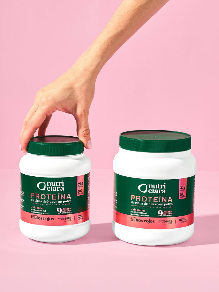 Proteina Nutriclara de clara de huevo - Frutos Rojos 280 g