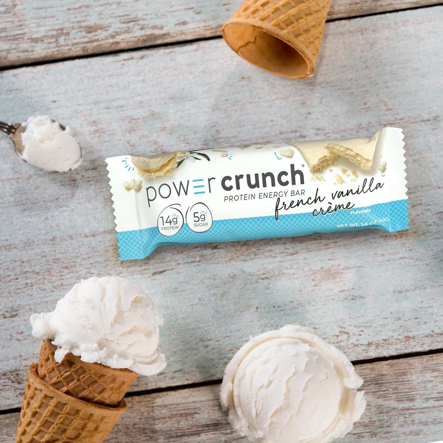 Barrita de Proteína Power Crunch Energy   Crema de Vainilla