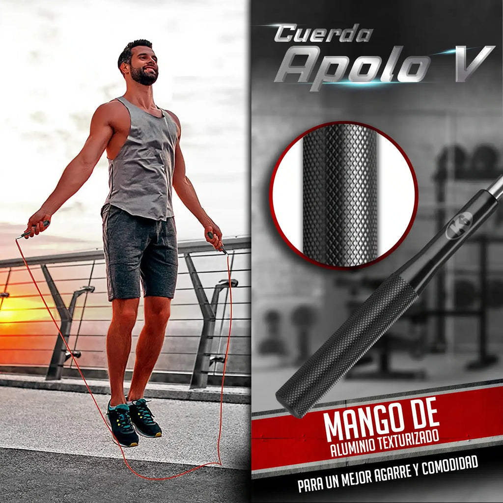 Cuerda de Saltar K6 Apolo V Ajustable Rojo