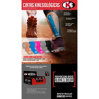 Cinta Kinesiológica Elástica Deportiva K6 Rollo 3m x 5cm (Negro)