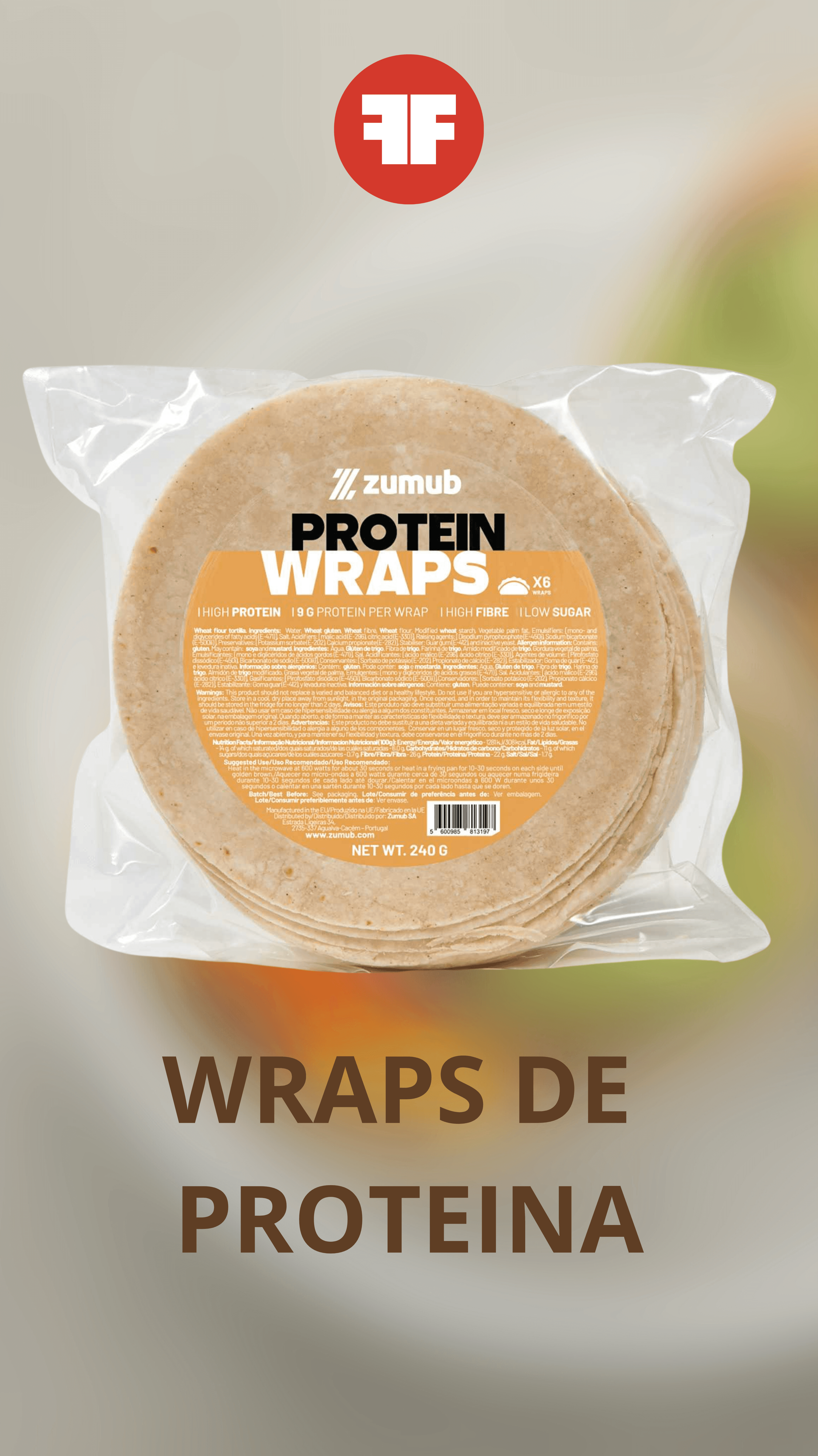 Zumub Wraps con Proteina 240 g