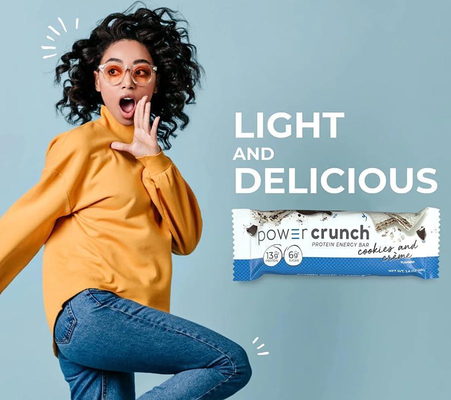 Barrita de Proteína Power Crunch Energy   Cookies and Cream