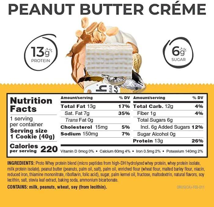Barrita de Proteína Power Crunch Energy   Crema Peanut Butter