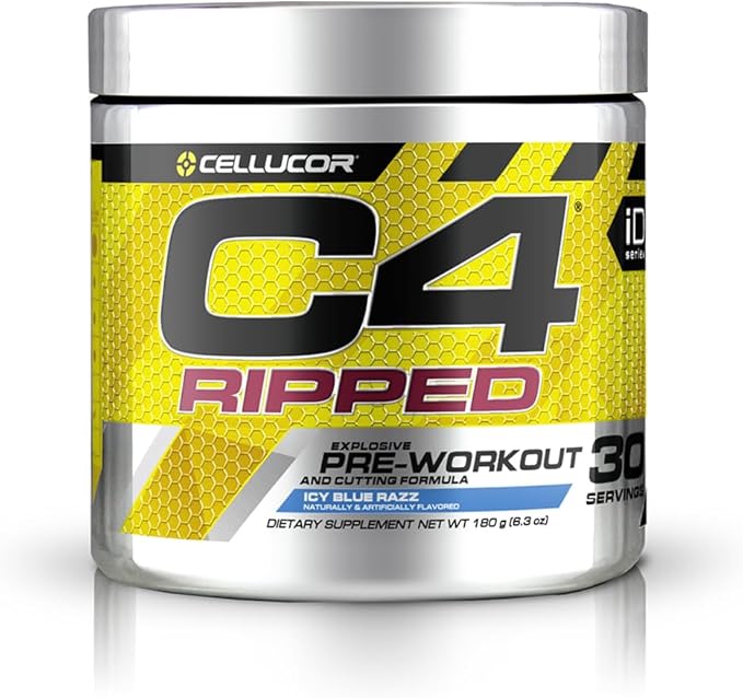 Pre Workout C4 Ripped   Icy Blue Razz   30 servicios
