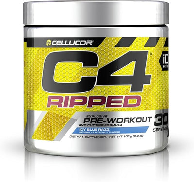 Pre Workout C4 Ripped   Icy Blue Razz   30 servicios