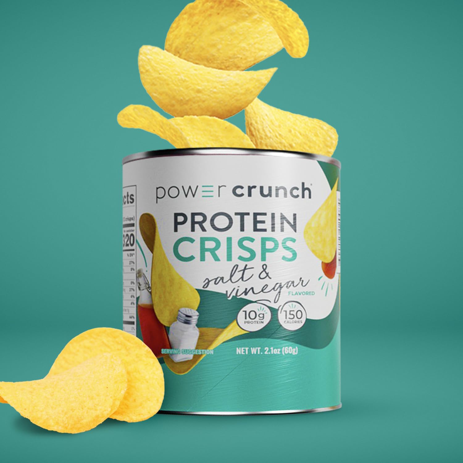 Power Crunch Chips de Proteína   Sal y Vinagre