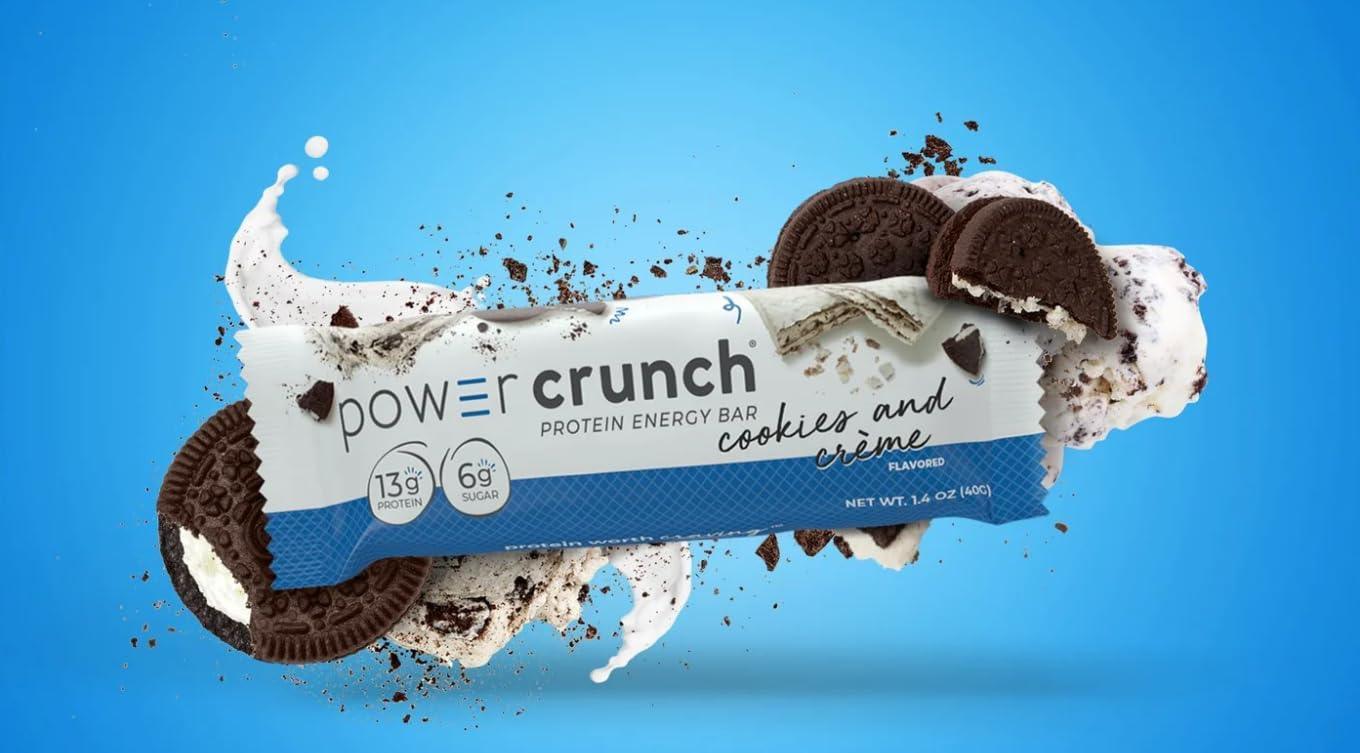 Barrita de Proteína Power Crunch Energy   Cookies and Cream