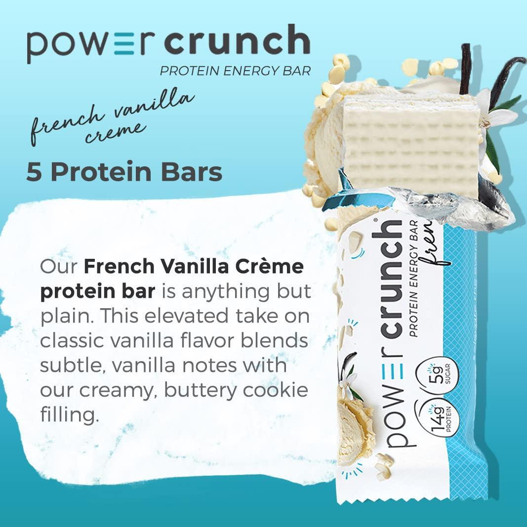 Barrita de Proteína Power Crunch Energy   Crema de Vainilla
