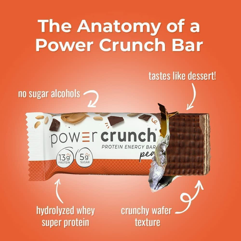 Barrita de Proteína Power Crunch Energy   Fudge Peanut Butter