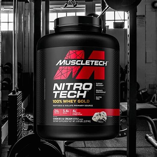 Proteina MuscleTech Nitro-Tech 100% Whey Gold 5lb Cookies and Cream