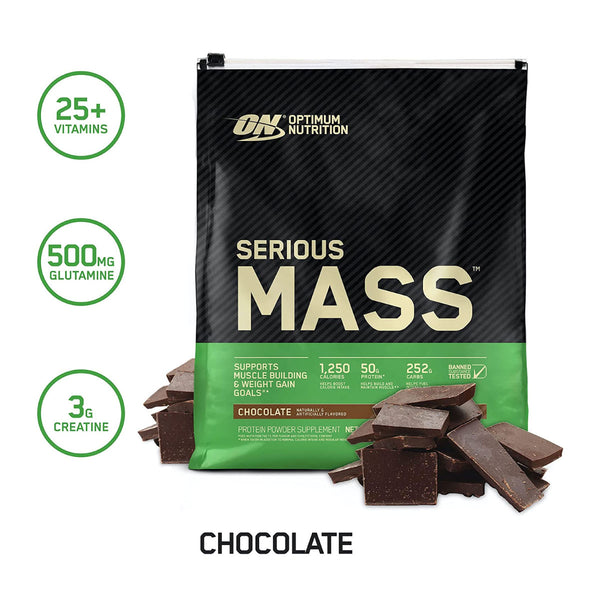 Optimum Nutrition Serious Mass - 12 Lb - Chocolate