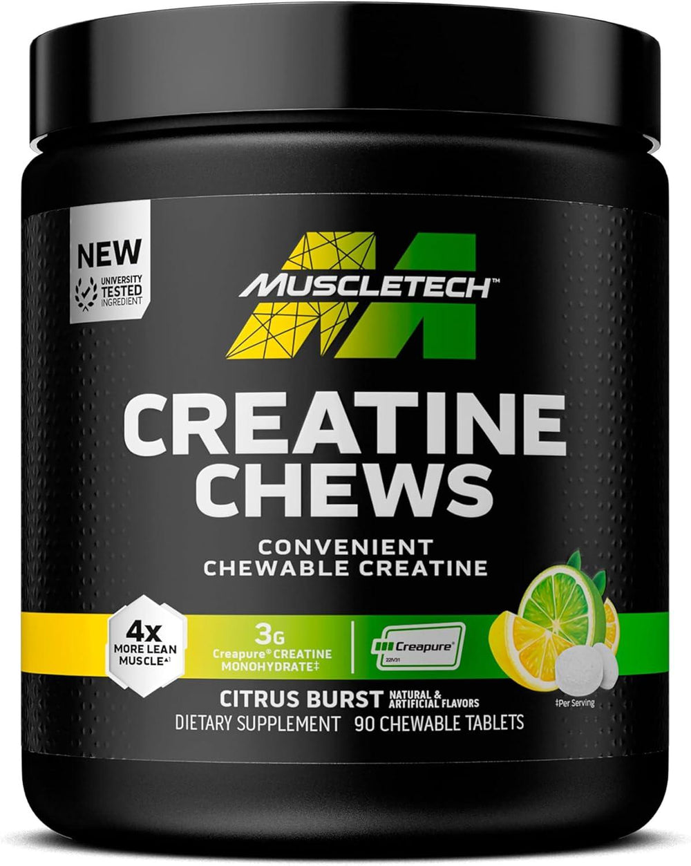 MuscleTech Creatina Chews Citrus Burst - 90 Comp Masticables