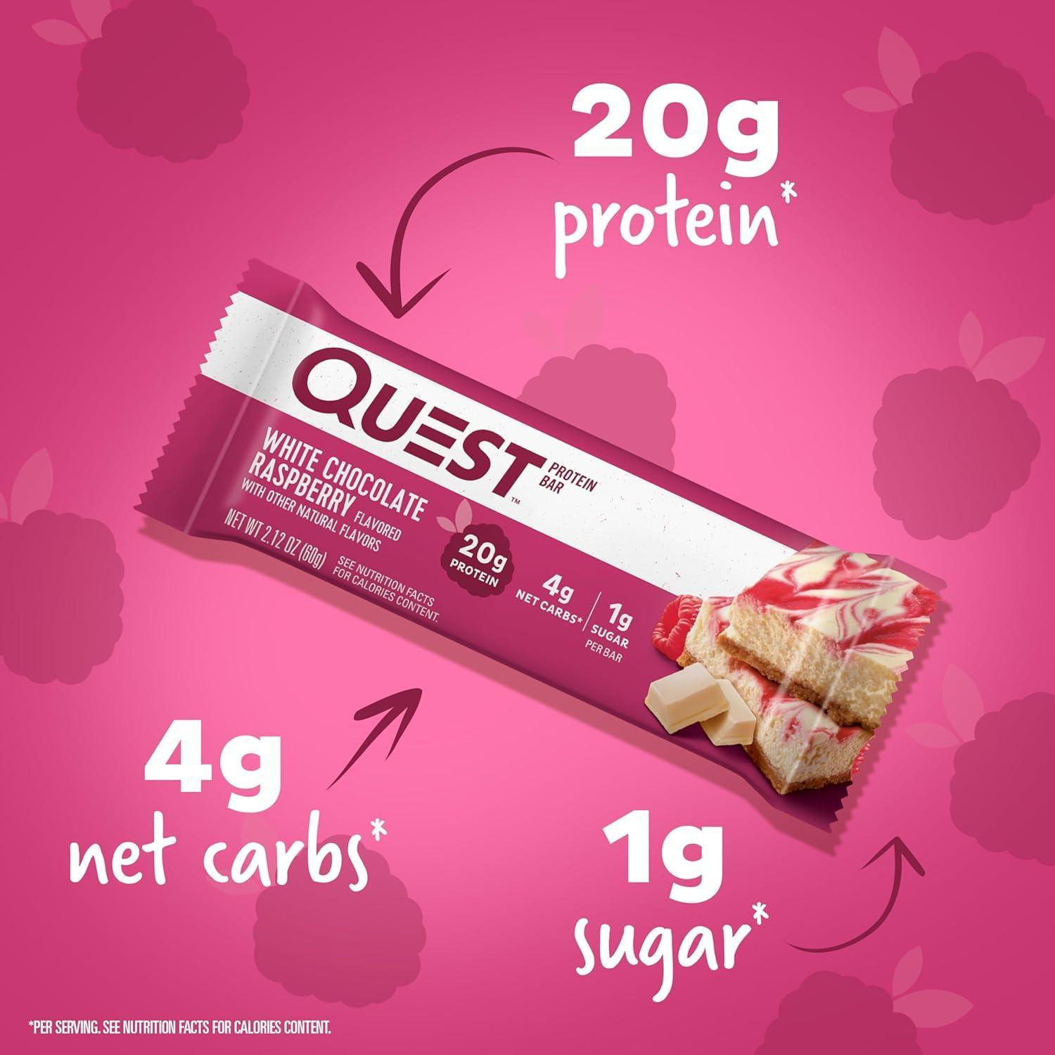 Barrita Quest White Chocolate Raspberry 60g