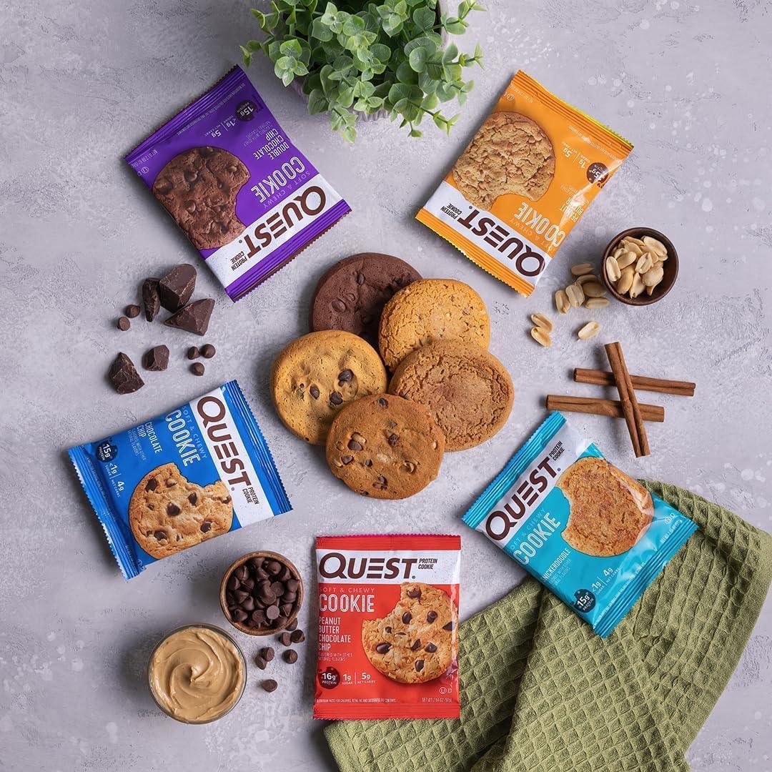 Quest Cookie de Proteína Peanut Butter Choco Chip Roja