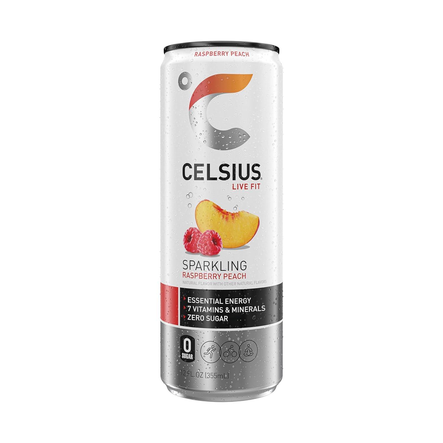 BEBIDA CELSIUS LIVE FIT SPARKLING Raspberry Peach 355ML