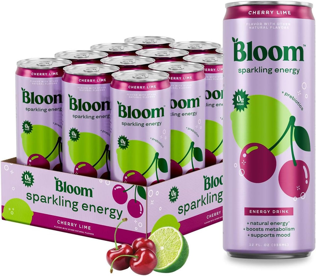 Bloom Nutrition Bebida energética con Gas - Cherry Lime