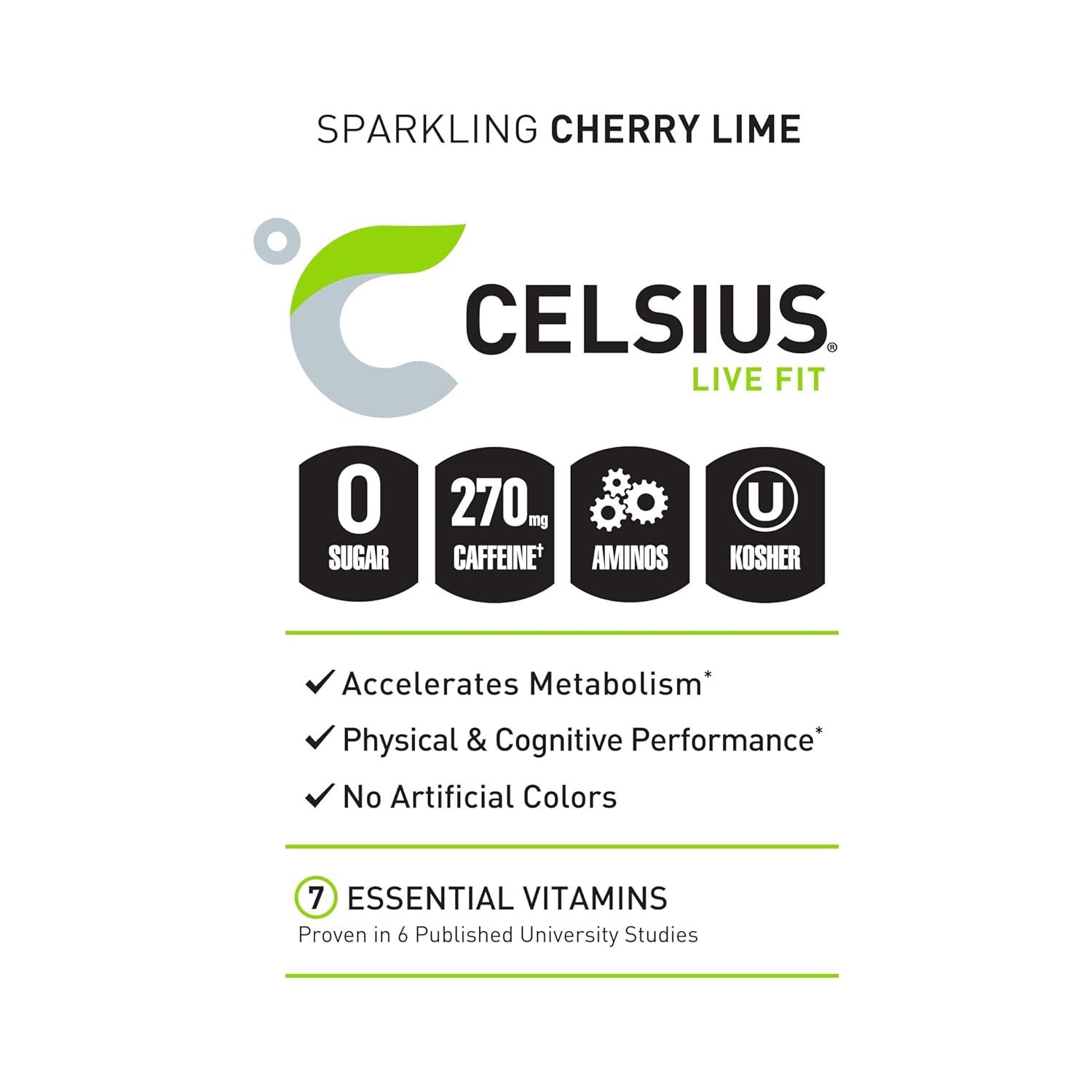 BEBIDA CELSIUS ESSENTIALS CHERRY LIMEADE