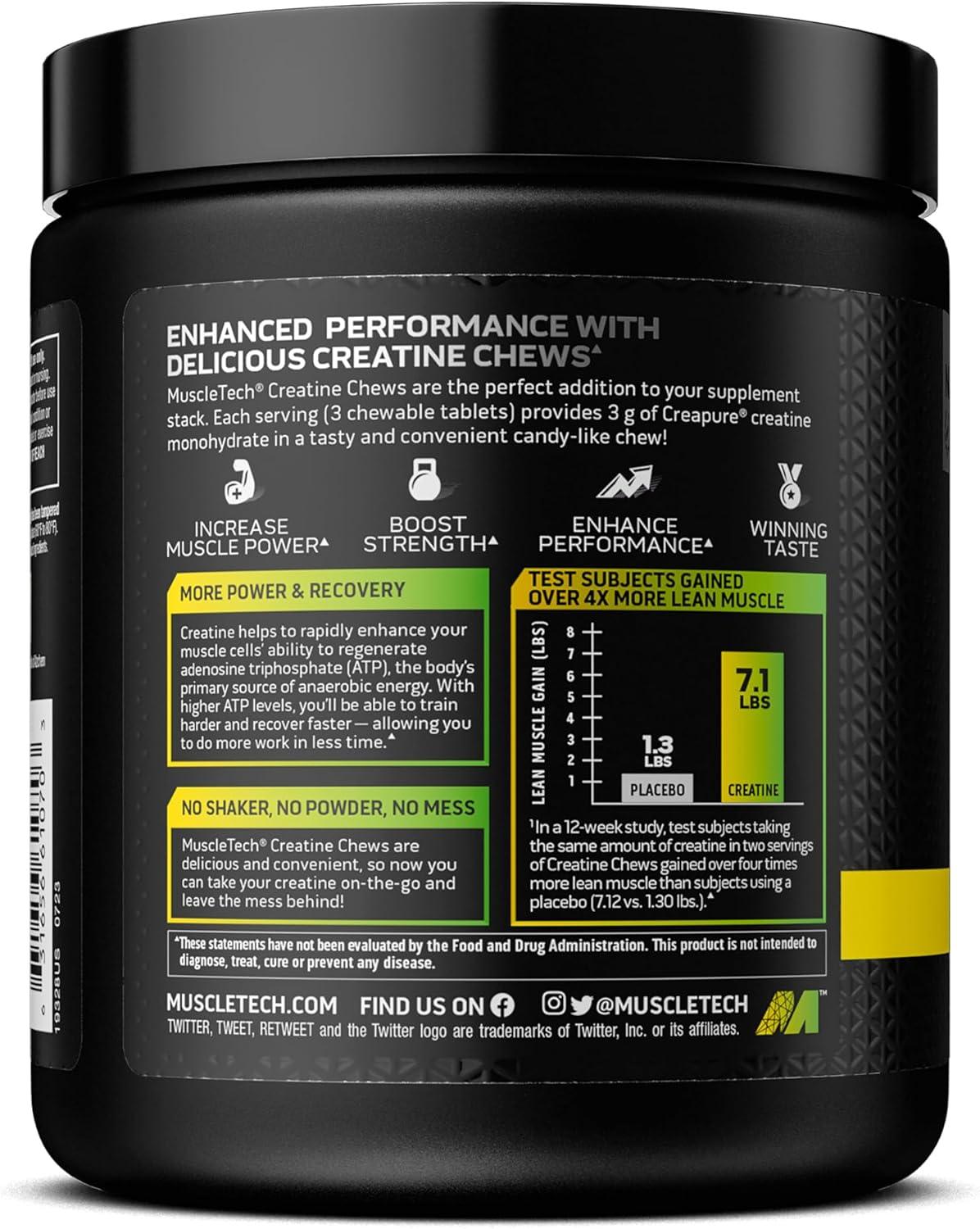 Creatina MuscleTech Chews Citrus Burst   90 Comp Masticables