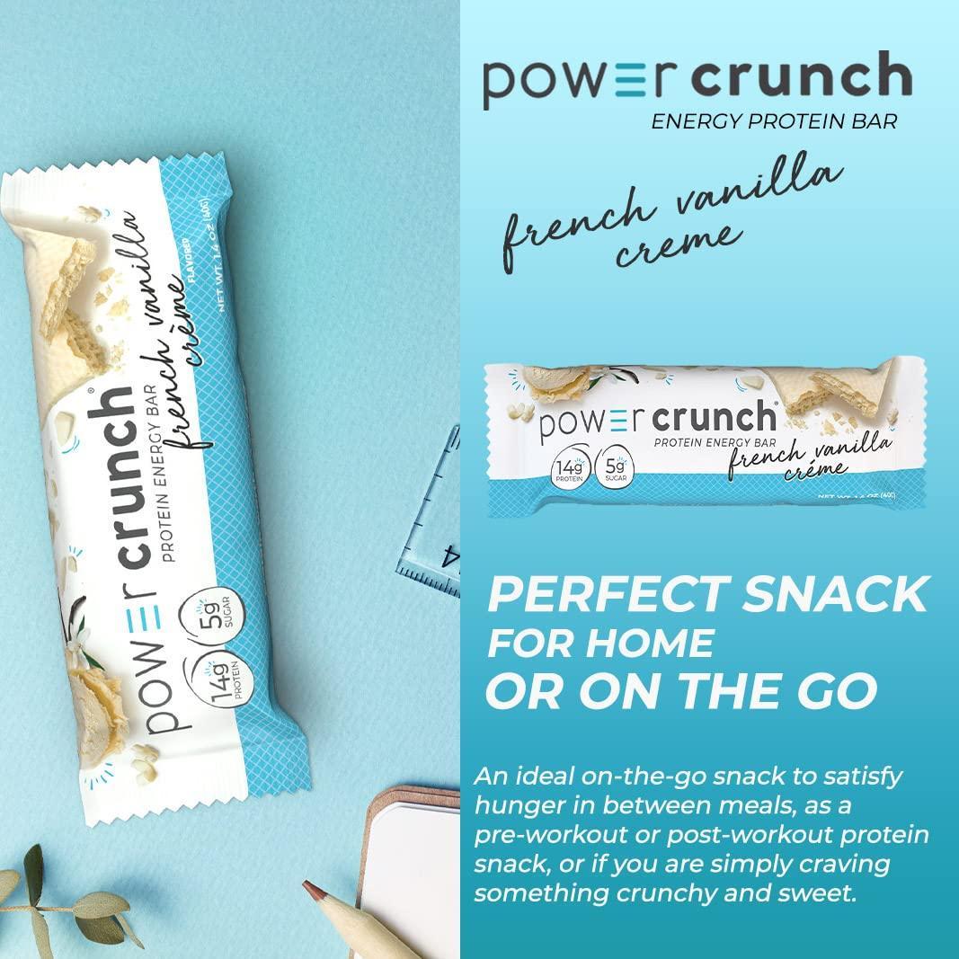 Barrita de Proteína Power Crunch Energy   Crema de Vainilla