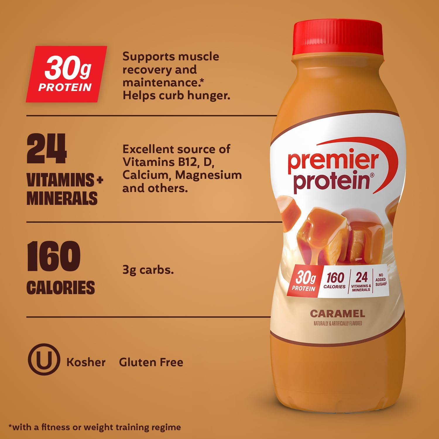 Premier Protein Shake Proteina preparada-  Caramel