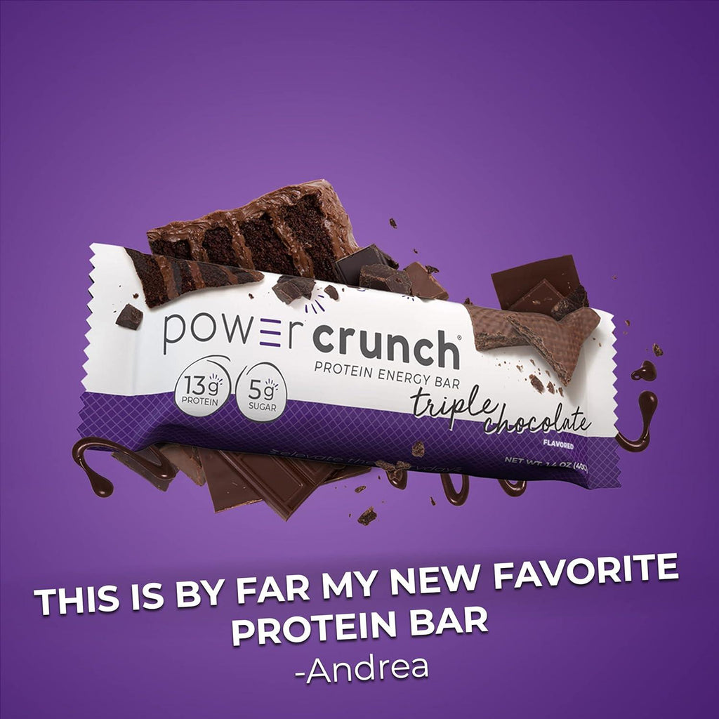 Barrita de Proteína Power Crunch Energy   Triple Chocolate
