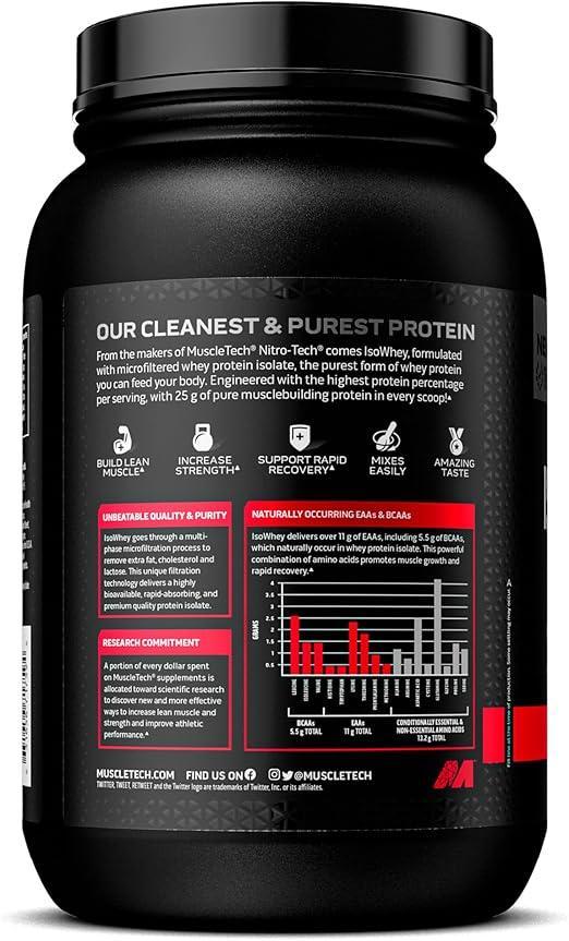 Proteina MuscleTech IsoWhey   2 lb   Chocolate