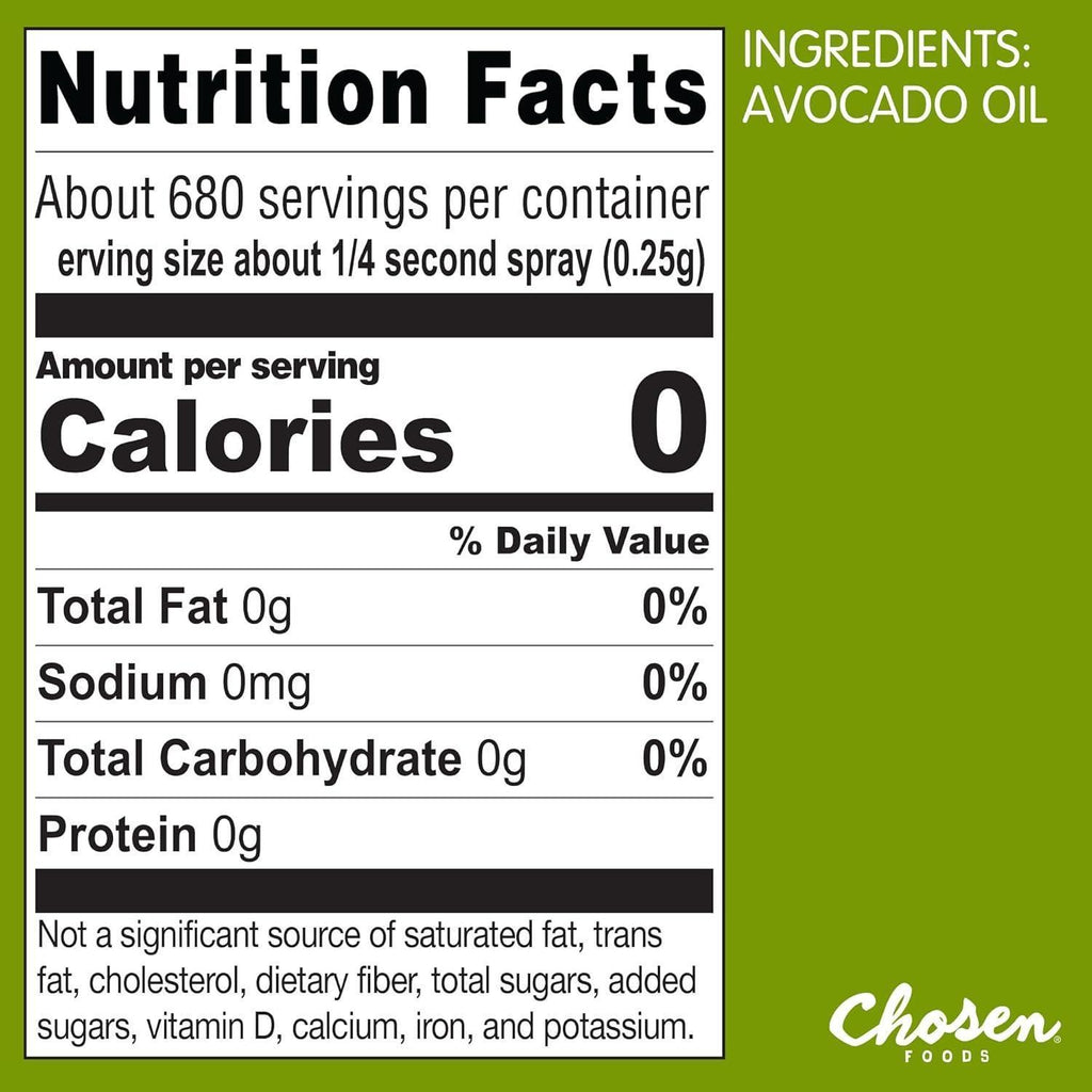 Aceite de Aguacate en Spray Chosen Foods 227 g