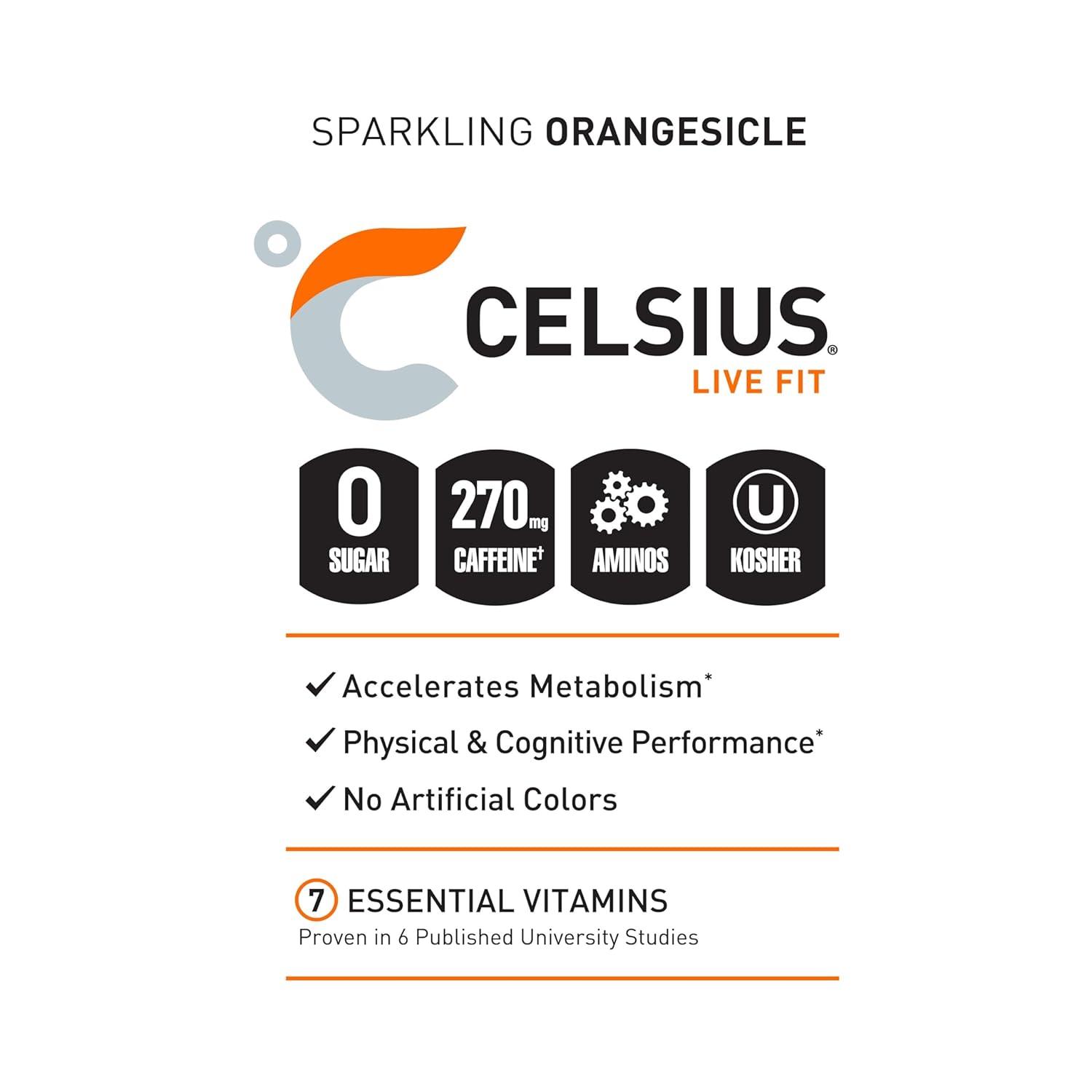 BEBIDA CELSIUS ESSENTIALS ORANGESICLE