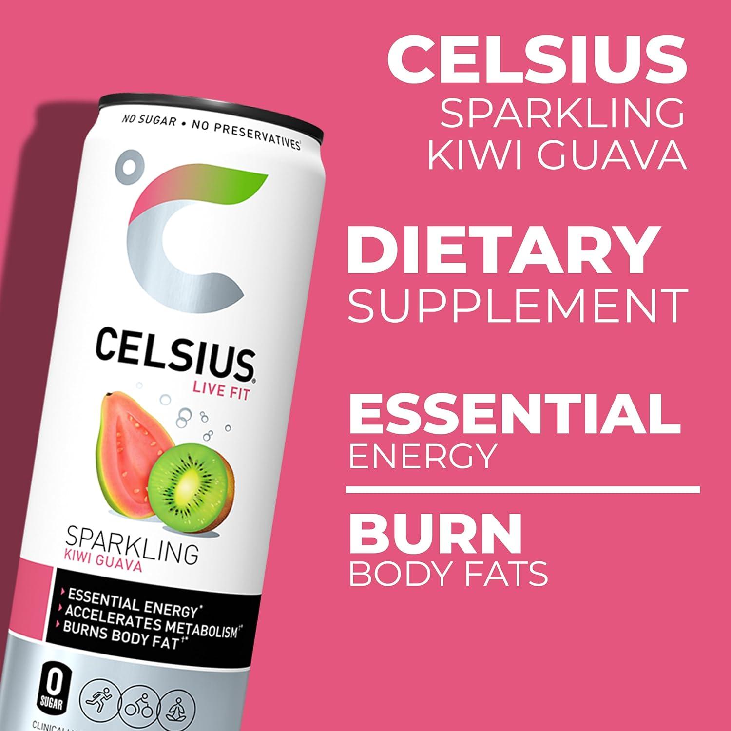 BEBIDA CELSIUS LIVE FIT SPARKLING KIWI GUAVA 355ML