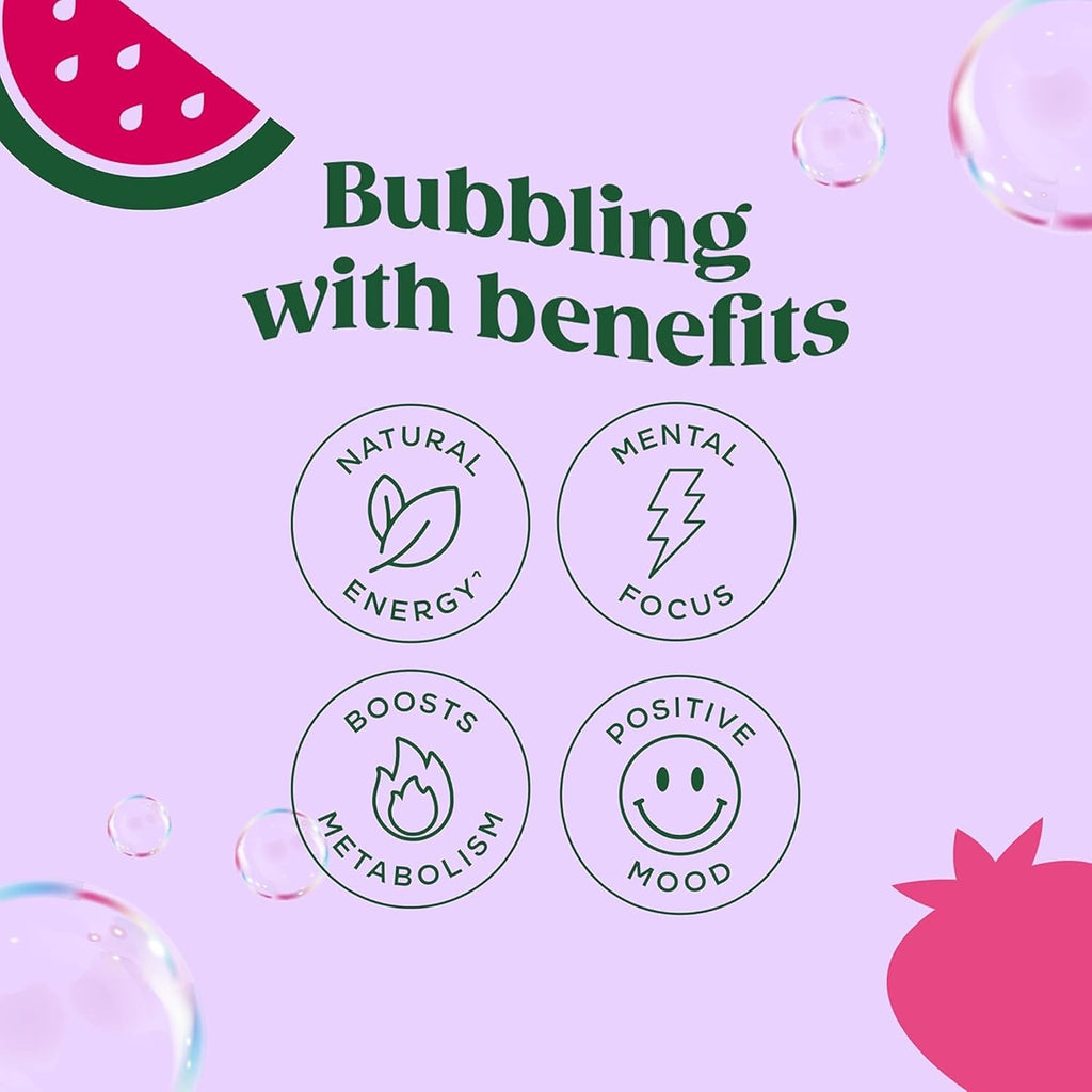 Bloom Nutrition Bebida energética con Gas - Strawberry Watermelon