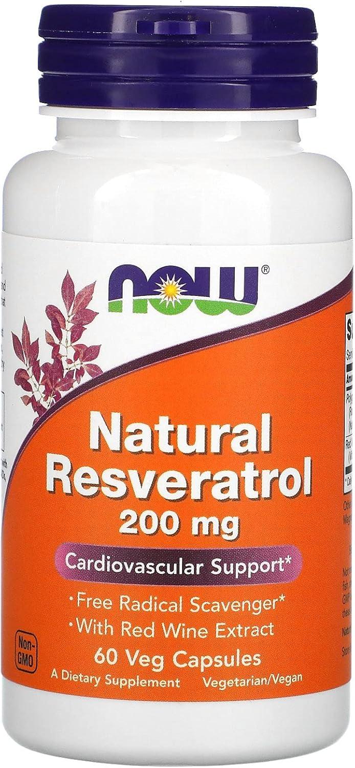 Now Natural Resveratrol 200 mg 60 caps