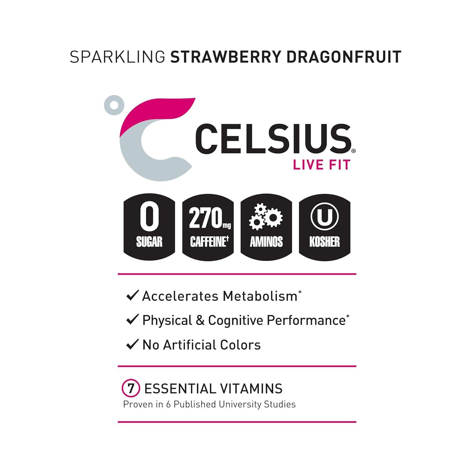 BEBIDA CELSIUS ESSENTIALS DRAGONBERRY