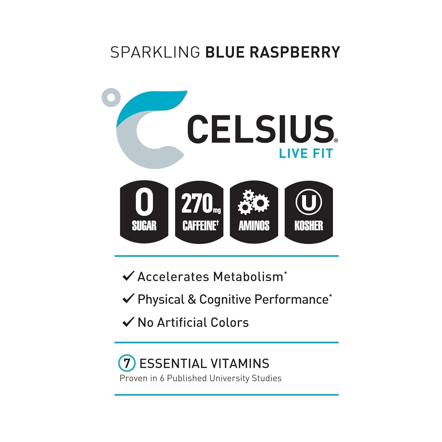 BEBIDA CELSIUS ESSENTIALS BLUE RUSH