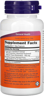 Now Natural Resveratrol 200 mg 60 caps