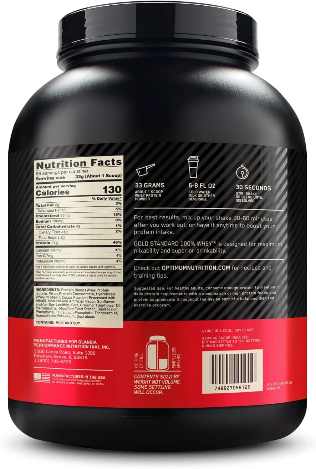 Proteína Optimum Nutrition 100% Whey Gold Standard 5 lb  Chocolate Peanut Butter
