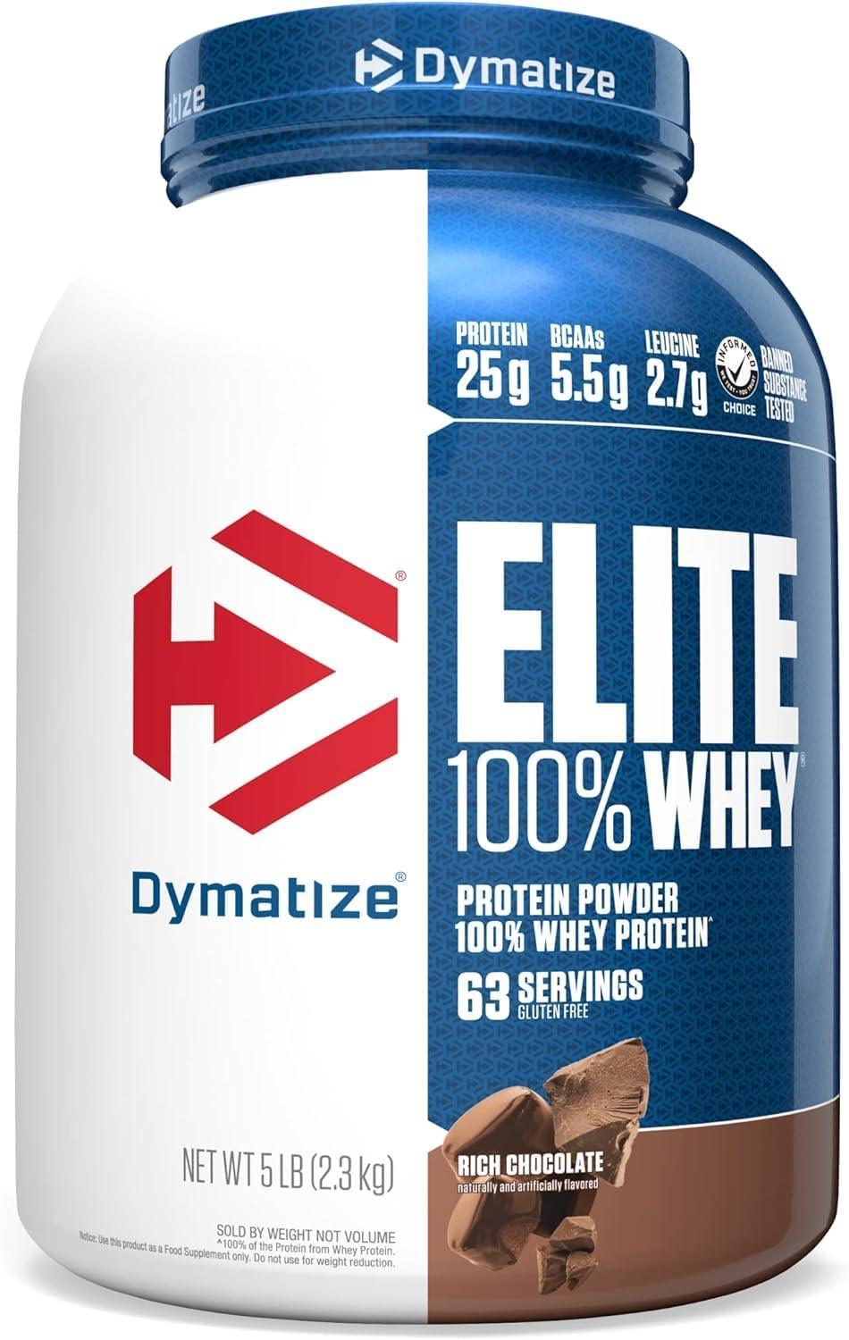 Proteína Dymatize Elite 100% Whey Protein 5 lb   Rich Chocolate