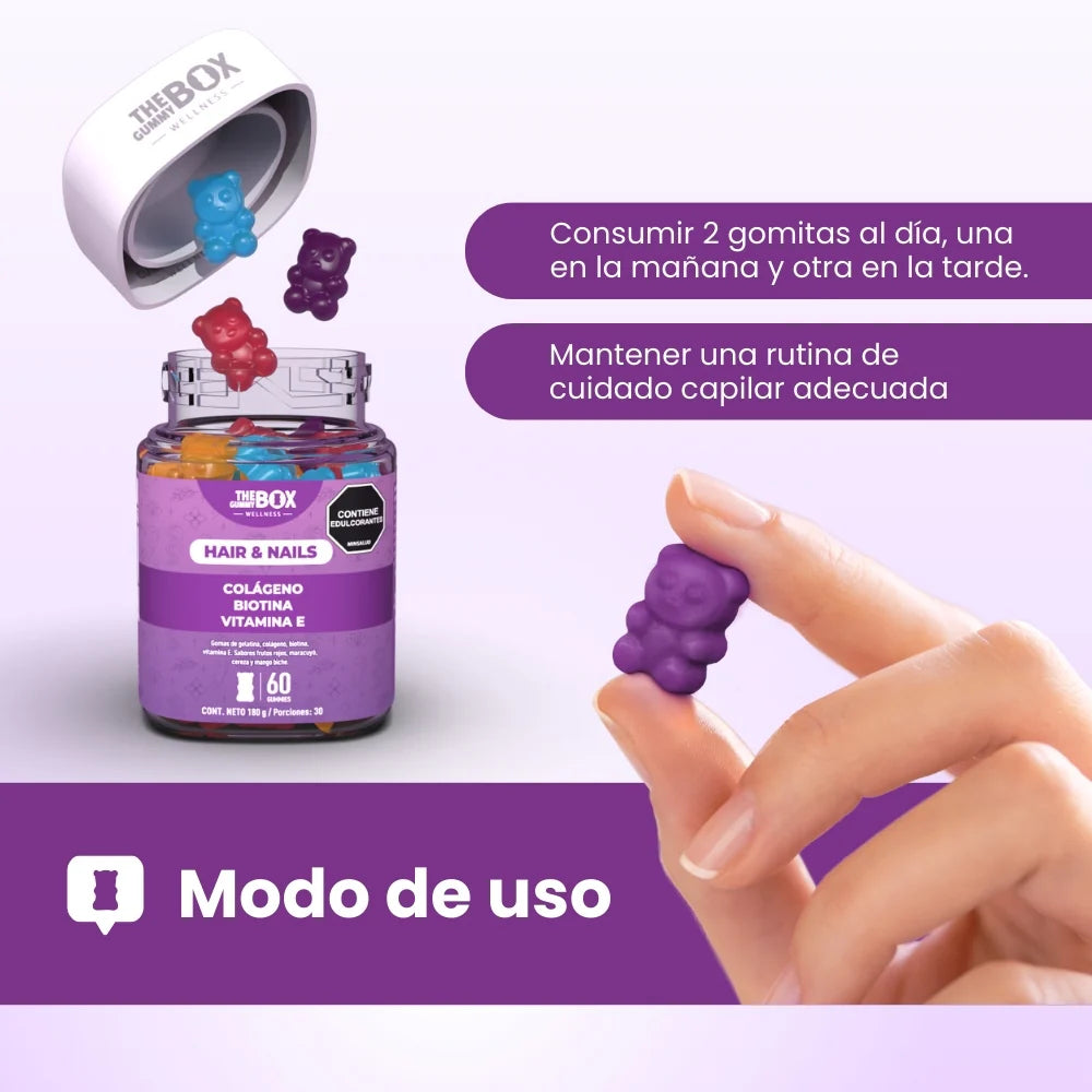 The Gummy Box Beauty Vit - Colageno y biotina en gomitas