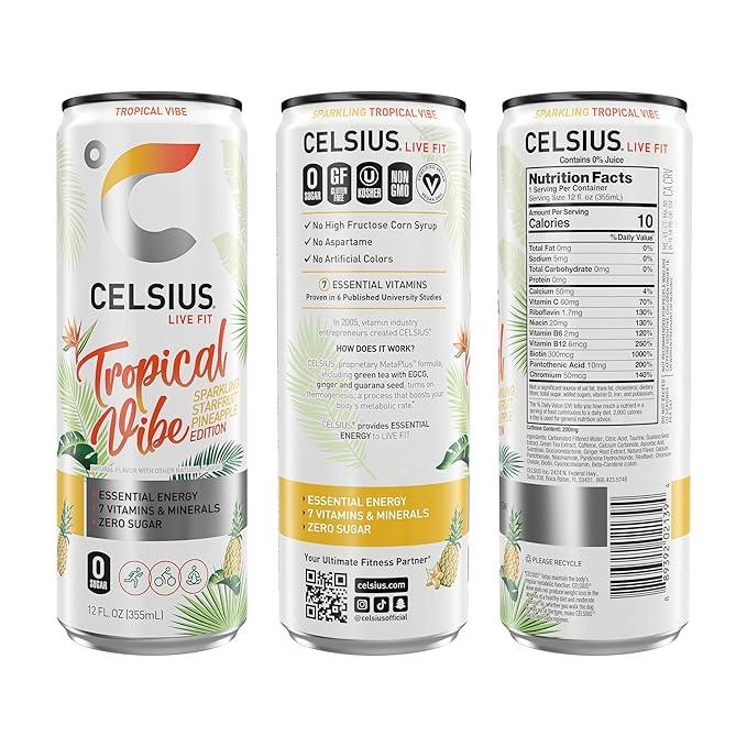 BEBIDA CELSIUS LIVE FIT  SPARKLING TROPICAL 355ML