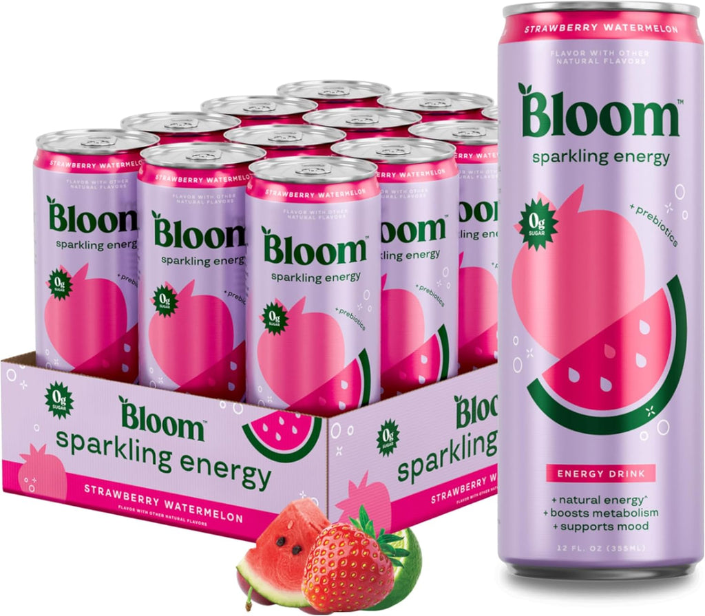 Bloom Nutrition Bebida energética con Gas - Strawberry Watermelon