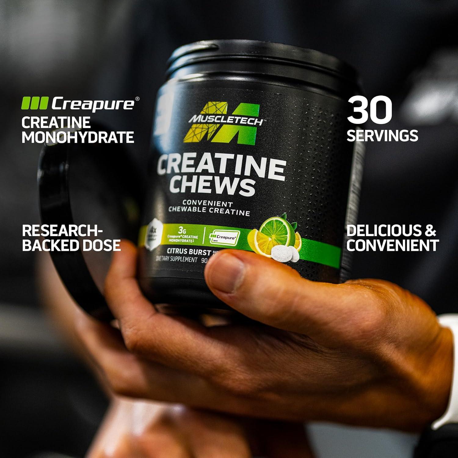 Creatina MuscleTech Chews Citrus Burst   90 Comp Masticables