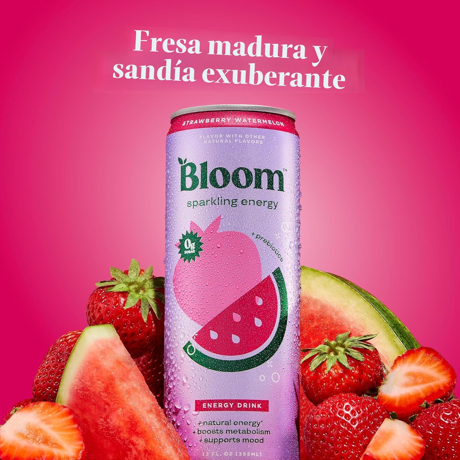 Bloom Nutrition Bebida energética con Gas