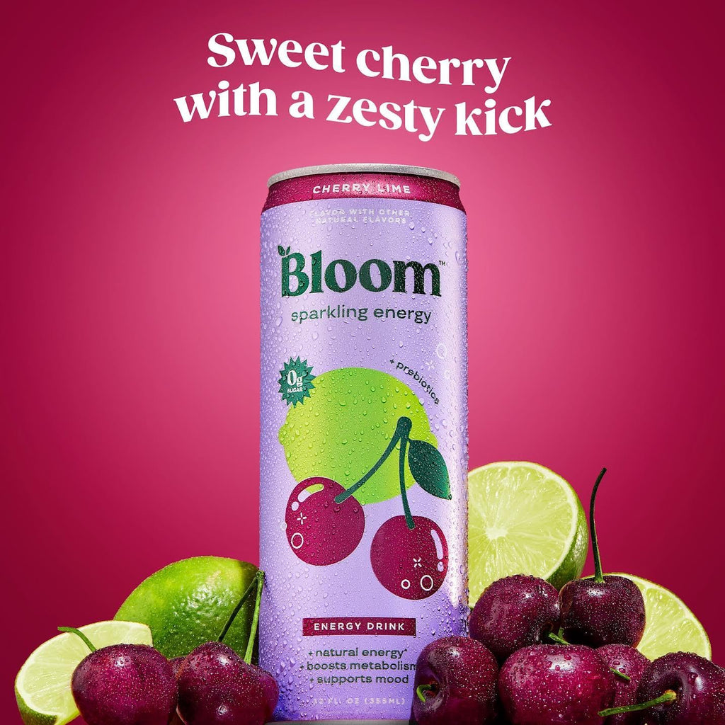 Bloom Nutrition Bebida energética con Gas - Cherry Lime
