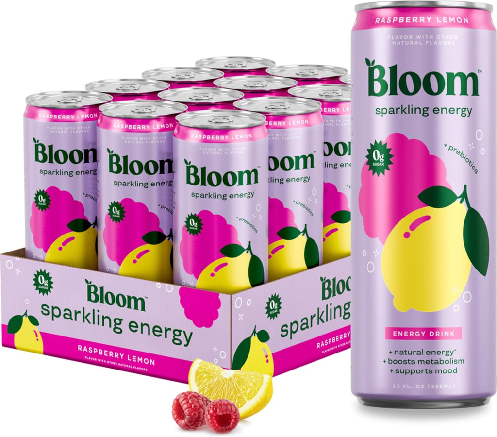 Bloom Nutrition Bebida energética con Gas - Raspberry Lemon