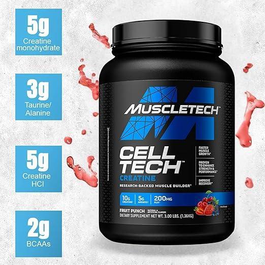 Creatina MuscleTech Cell Tech Perfomance Series   Fruit Punch   3 LB