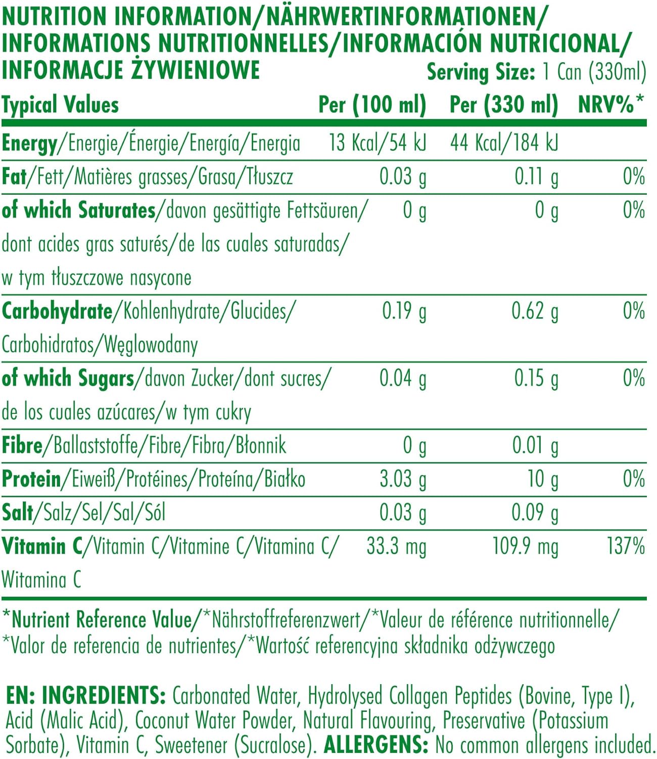 Agua de Proteina Applied Nutrition Sparkling - Apple Burst