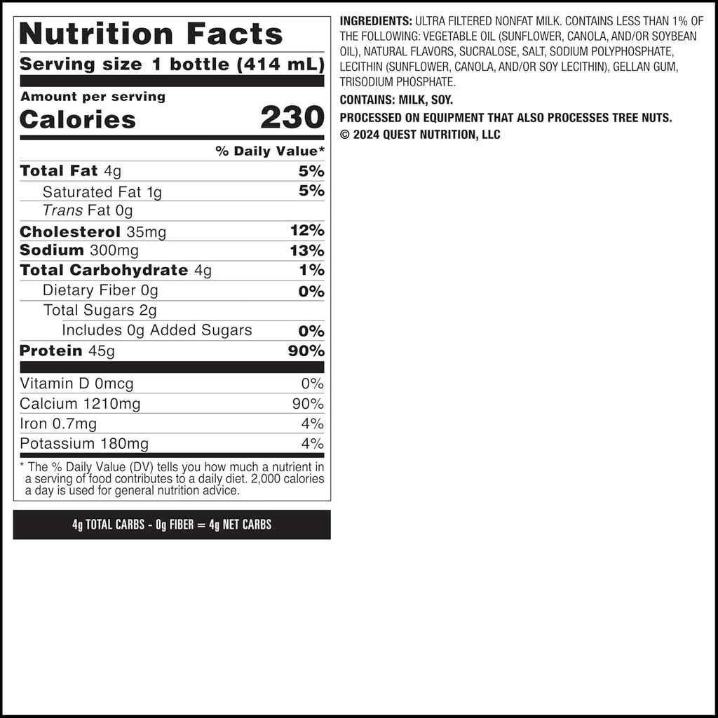 Quest Protein Milkshake 45 g Proteina   Fresa