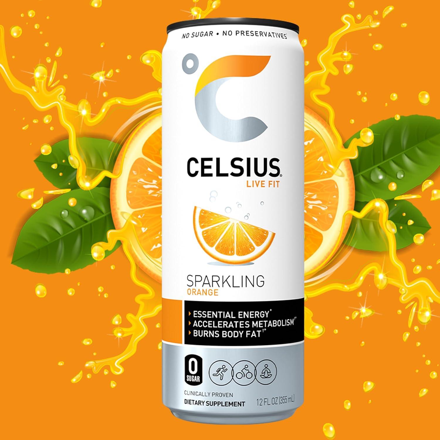 BEBIDA CELSIUS LIVE FIT SPARKLING ORANGE 355ML